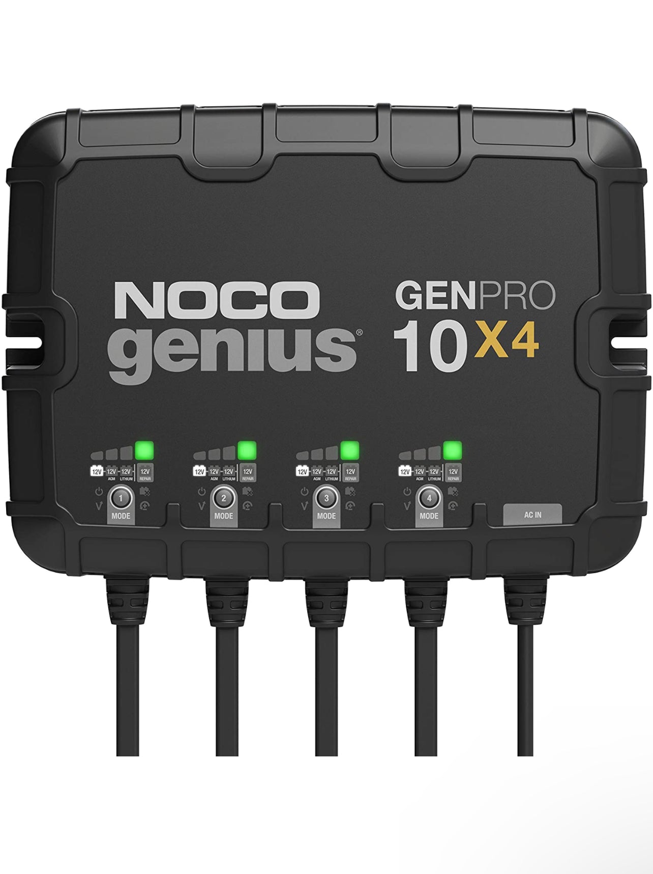 12-48V NOCO Genius GENPRO10X4 4-Bank, 40-Amp (10-Amp Per Bank) Fully-A –  Backwood lithium batteries